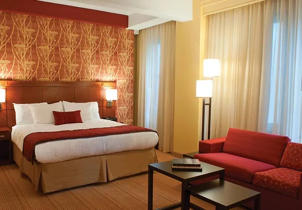 Guest room at Courtyard Tulsa Downtown