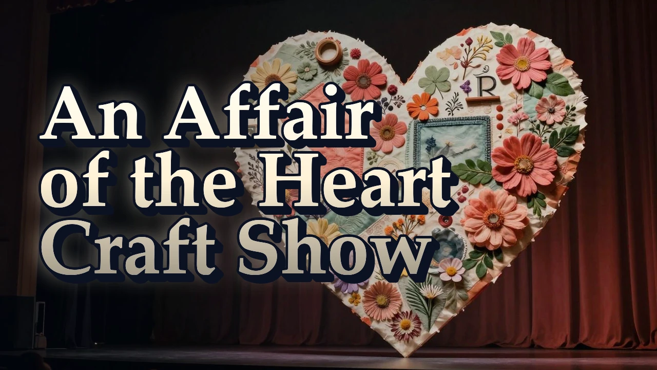 Illustrated event poster for An Affair of the Heart Craft Show