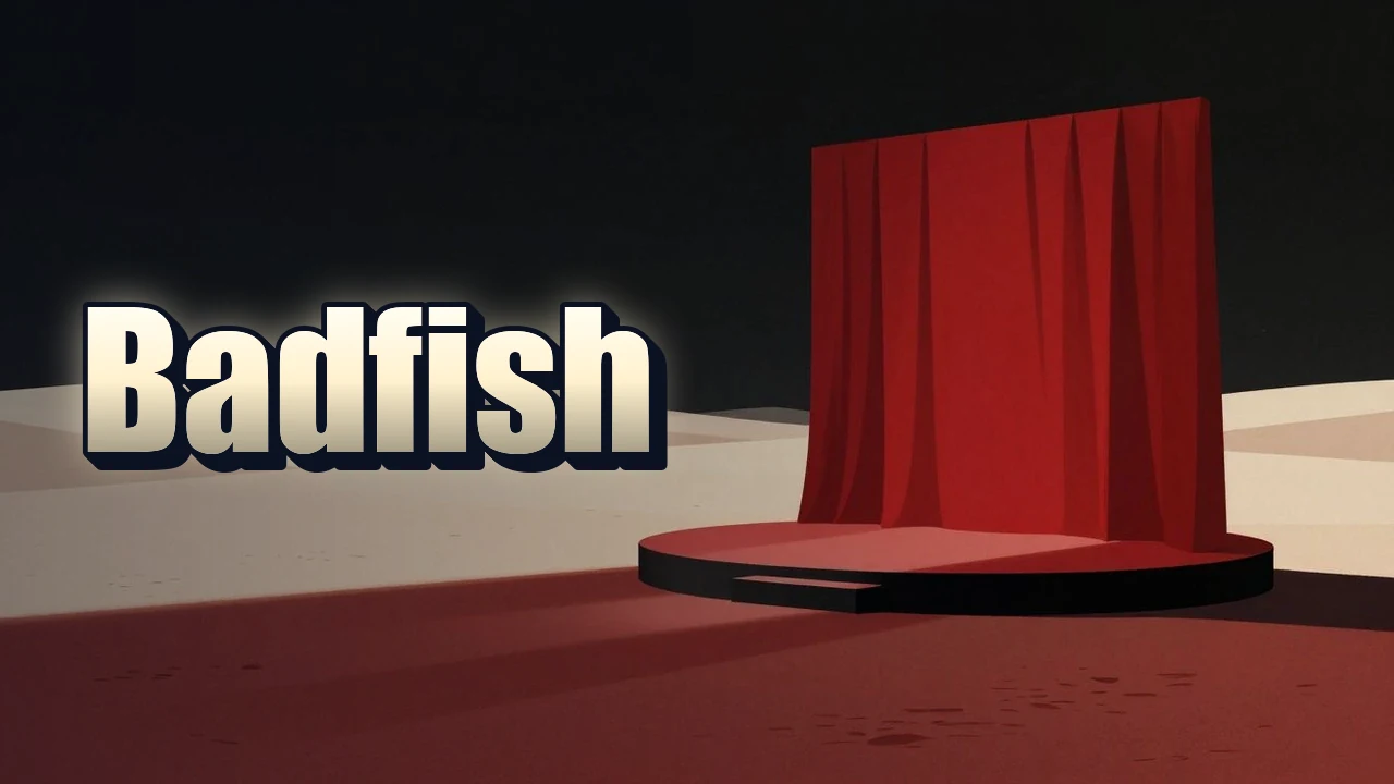 Illustrated event poster for Badfish