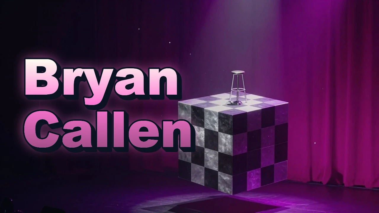 Illustrated event poster for Bryan Callen