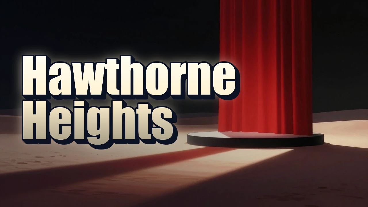 Illustrated event poster for Hawthorne Heights