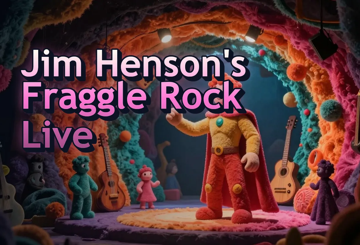 Illustrated event poster for Jim Henson's Fraggle Rock Live