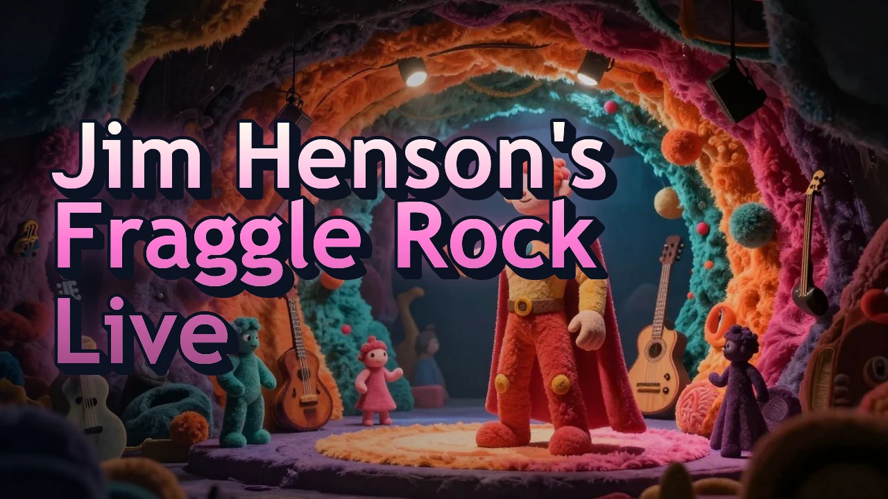 Illustrated event poster for Jim Henson's Fraggle Rock Live