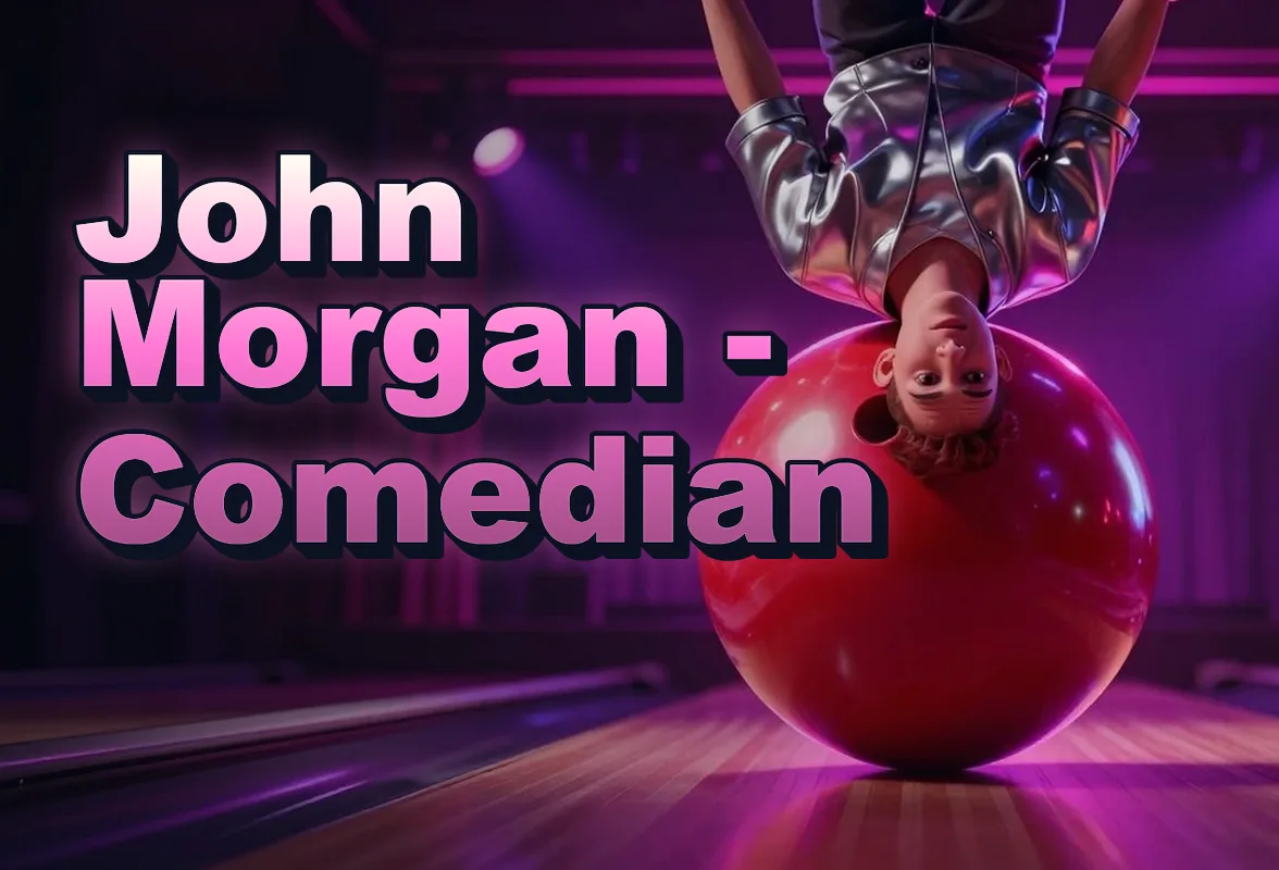 Illustrated event poster for John Morgan - Comedian