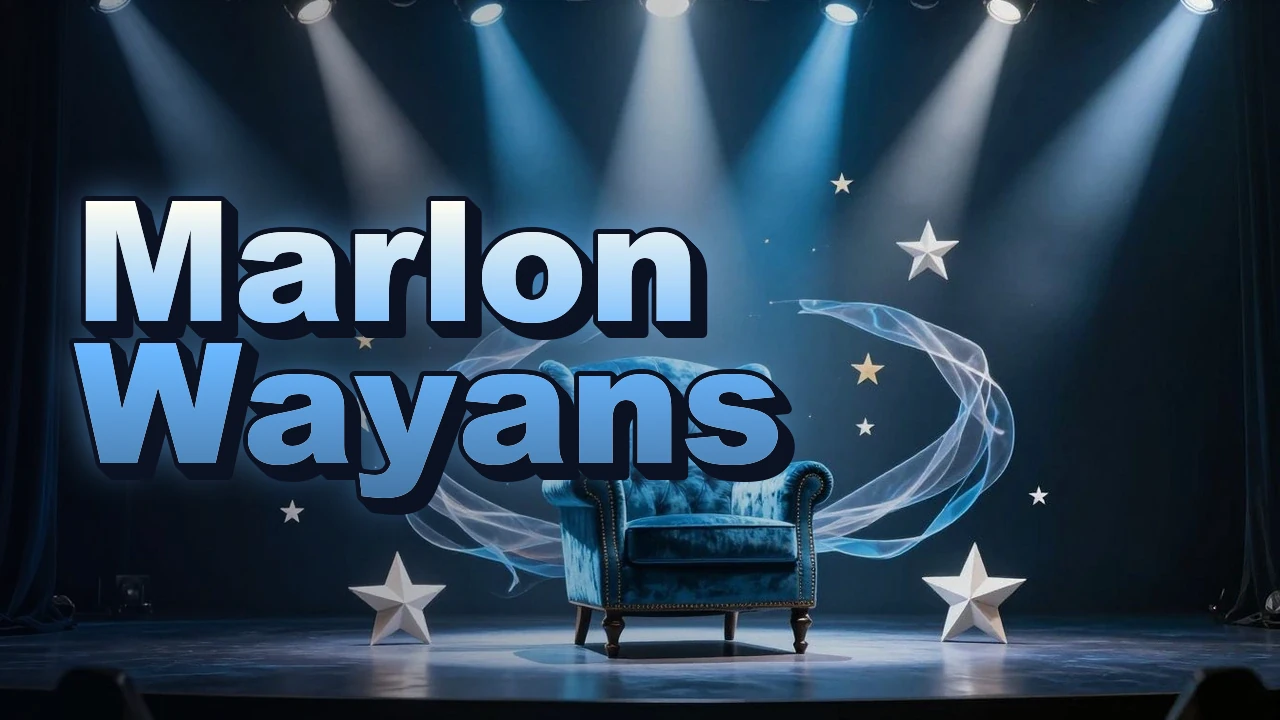Illustrated event poster for Marlon Wayans