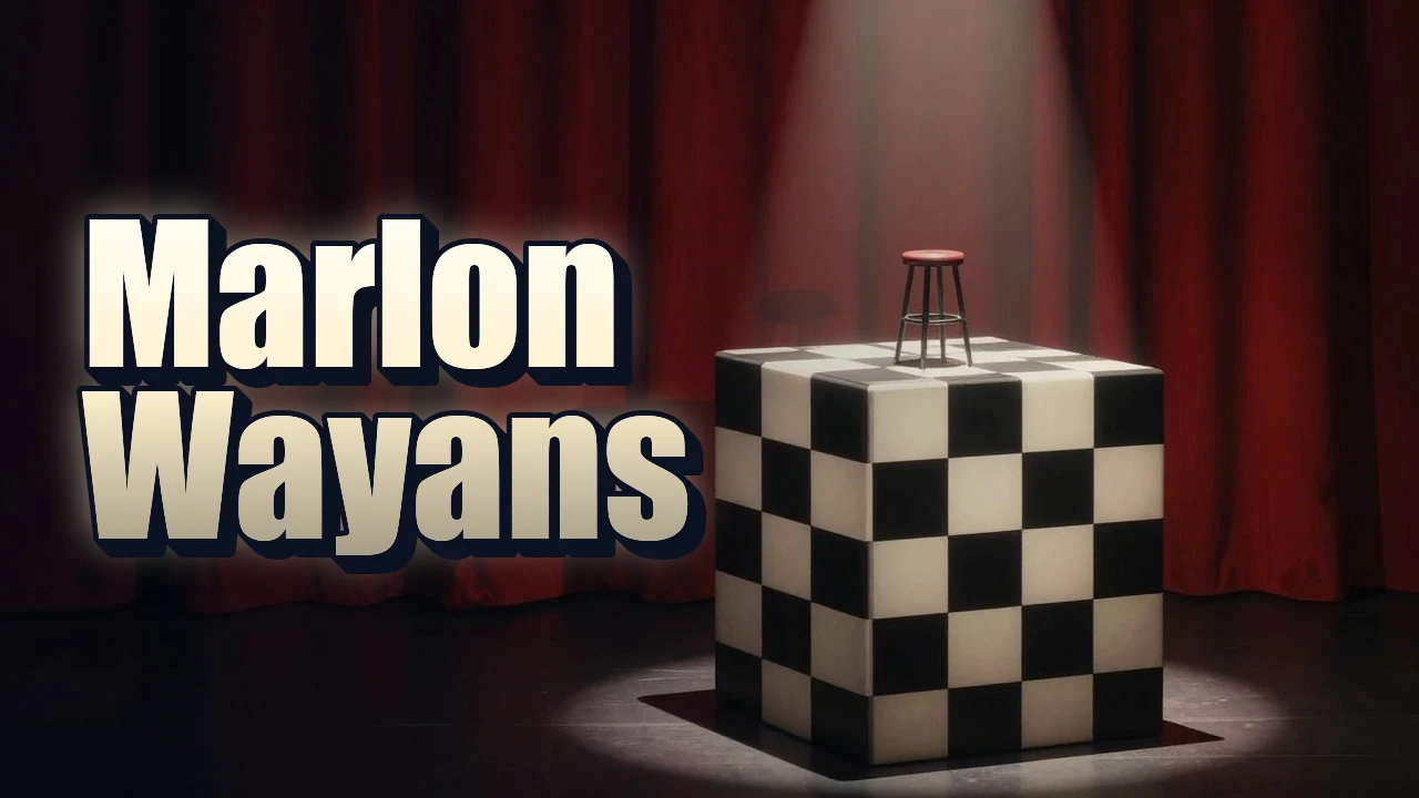 Illustrated event poster for Marlon Wayans