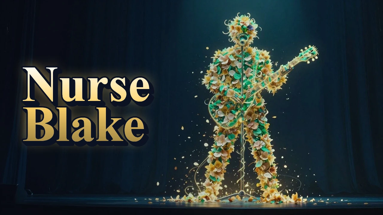 Illustrated event poster for Nurse Blake