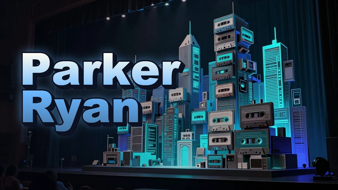 Illustrated event poster for Parker Ryan