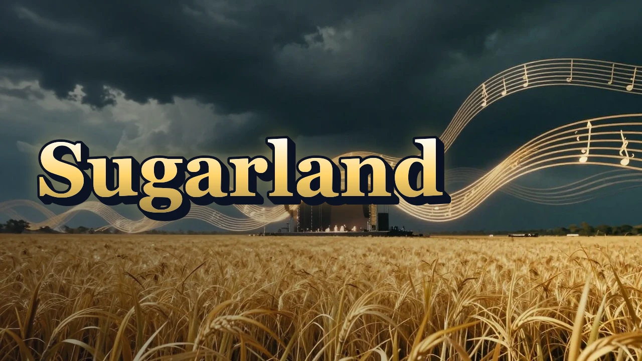 Illustrated event poster for Sugarland