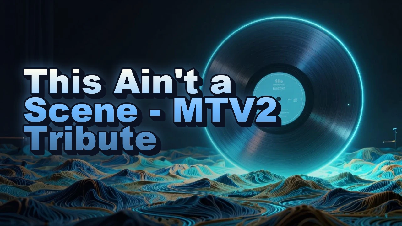 Illustrated event poster for This Ain't a Scene - MTV2 Tribute