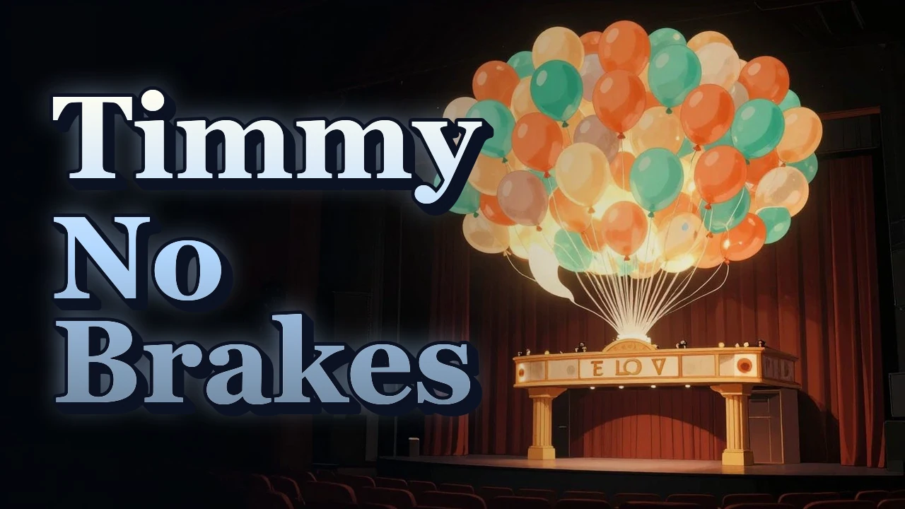 Illustrated event poster for Timmy No Brakes