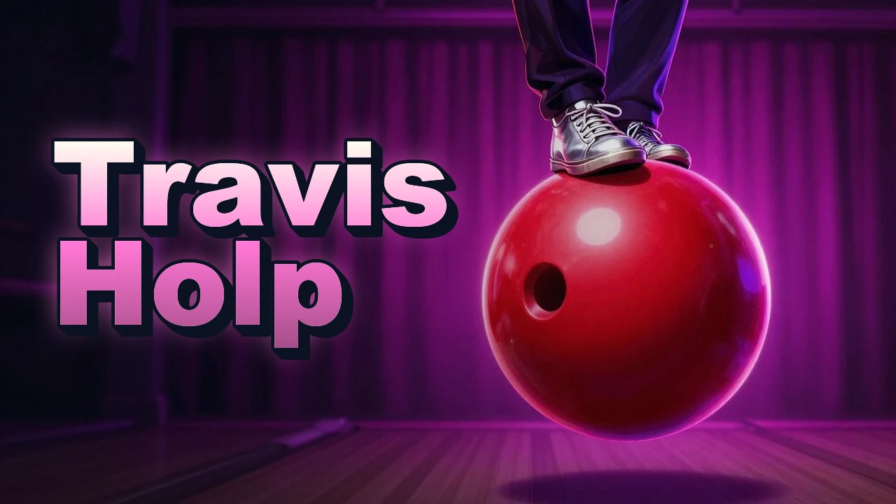 Illustrated event poster for Travis Holp