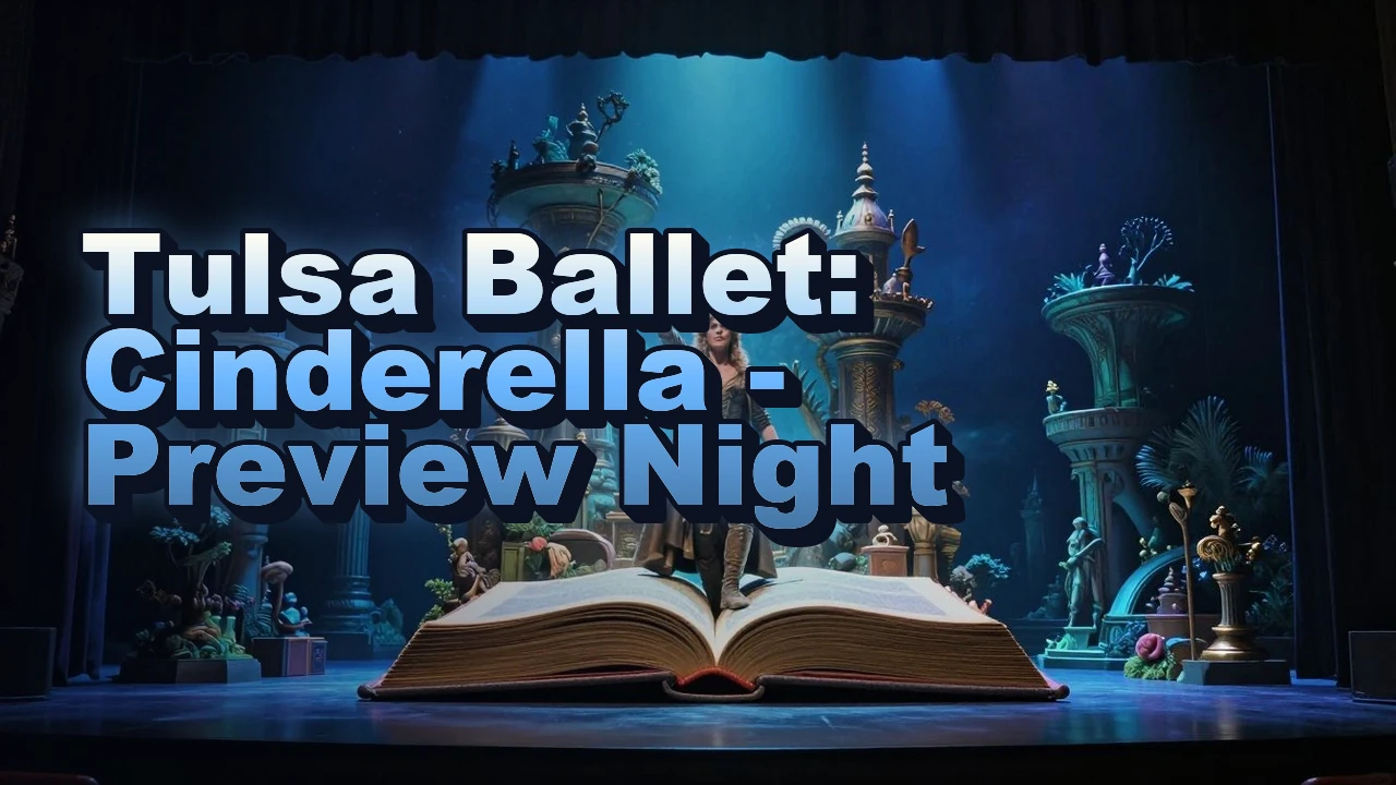 Illustrated event poster for Tulsa Ballet: Cinderella - Preview Night