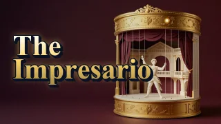 Illustrated event poster for The Impresario