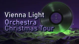 Illustrated event poster for Vienna Light Orchestra Christmas Tour
