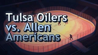 Illustrated event poster for Tulsa Oilers vs. Allen Americans