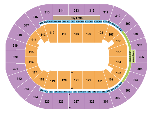 TicketNetwork seating chart for Hot Wheels Stunt Show at BOK Center