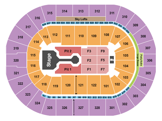 TicketNetwork seating chart for Josiah Queen at BOK Center