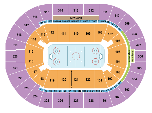Event-specific Tulsa Oilers vs. Allen Americans seating chart at BOK Center