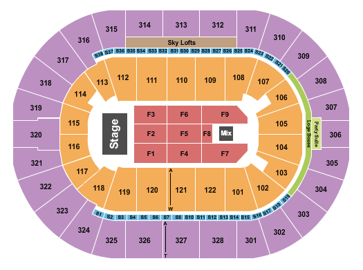 TicketNetwork seating chart for Hilary Duff & Tegan and Sara at BOK Center