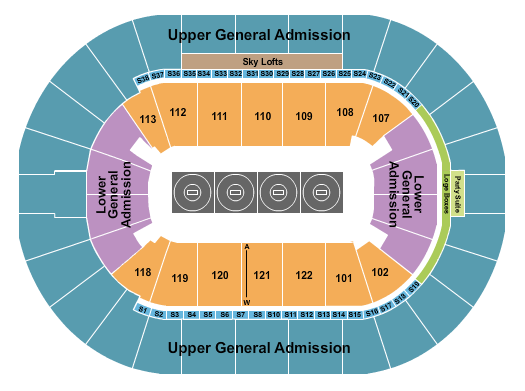 TicketNetwork seating chart for National Duals Invitational - 2 Day Pass at BOK Center